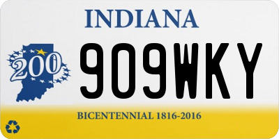 IN license plate 909WKY
