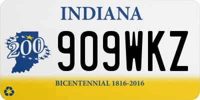 IN license plate 909WKZ