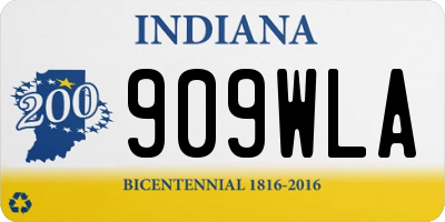 IN license plate 909WLA