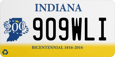 IN license plate 909WLI