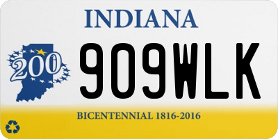 IN license plate 909WLK