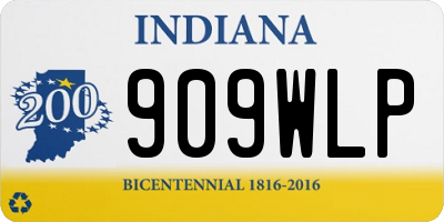 IN license plate 909WLP