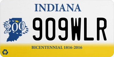IN license plate 909WLR