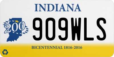 IN license plate 909WLS