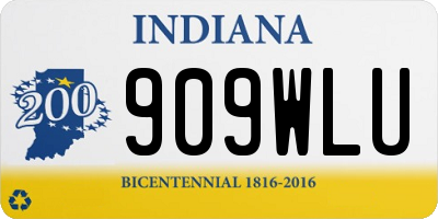 IN license plate 909WLU