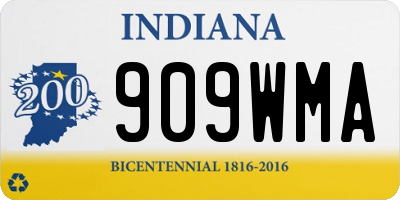 IN license plate 909WMA