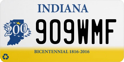 IN license plate 909WMF
