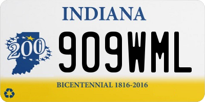 IN license plate 909WML