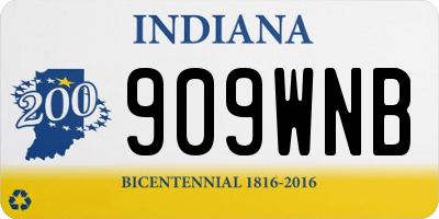 IN license plate 909WNB