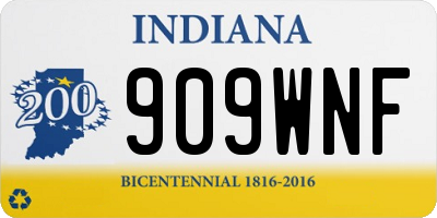 IN license plate 909WNF