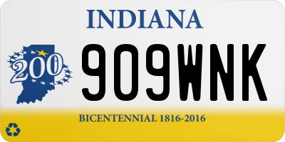 IN license plate 909WNK