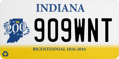 IN license plate 909WNT