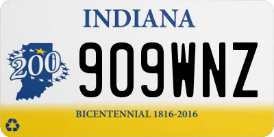 IN license plate 909WNZ