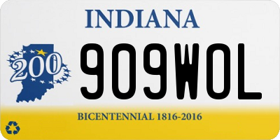 IN license plate 909WOL