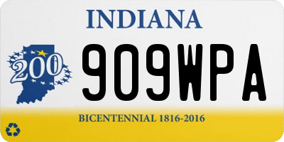 IN license plate 909WPA