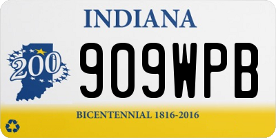 IN license plate 909WPB