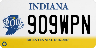 IN license plate 909WPN