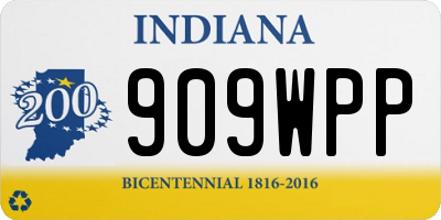 IN license plate 909WPP