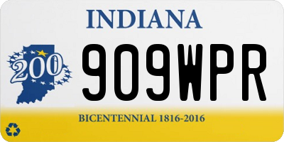 IN license plate 909WPR