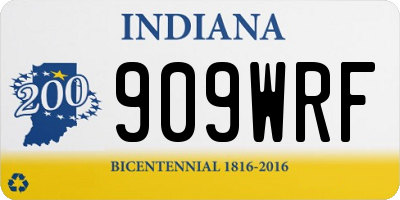IN license plate 909WRF