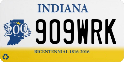 IN license plate 909WRK