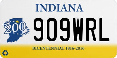 IN license plate 909WRL