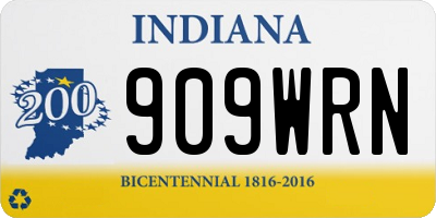 IN license plate 909WRN