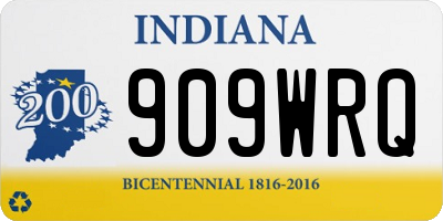 IN license plate 909WRQ
