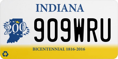 IN license plate 909WRU