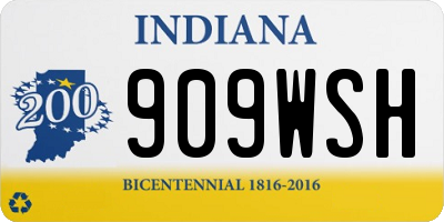 IN license plate 909WSH