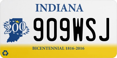 IN license plate 909WSJ