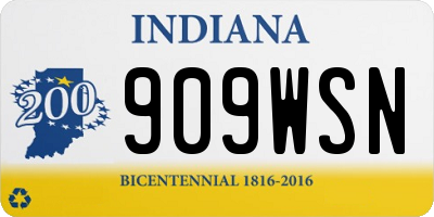IN license plate 909WSN