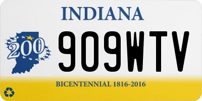 IN license plate 909WTV