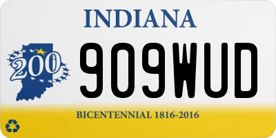 IN license plate 909WUD