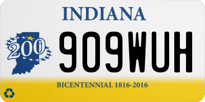 IN license plate 909WUH