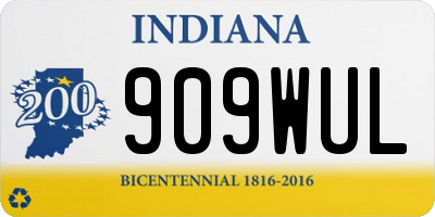 IN license plate 909WUL