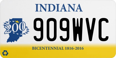 IN license plate 909WVC