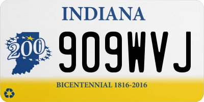 IN license plate 909WVJ