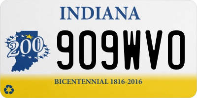 IN license plate 909WVO