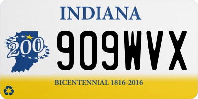 IN license plate 909WVX