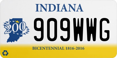 IN license plate 909WWG