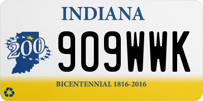 IN license plate 909WWK