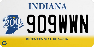 IN license plate 909WWN