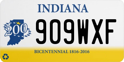 IN license plate 909WXF