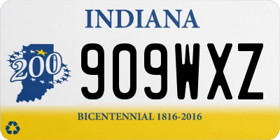 IN license plate 909WXZ
