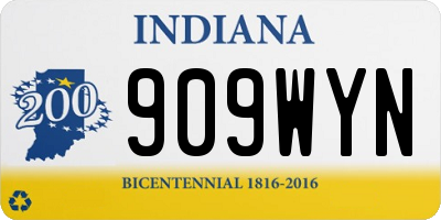 IN license plate 909WYN