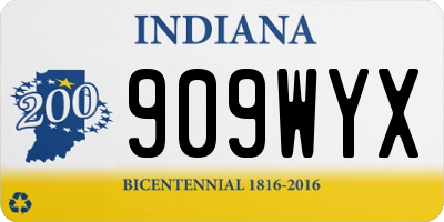 IN license plate 909WYX