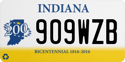 IN license plate 909WZB