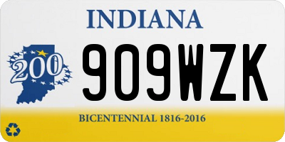 IN license plate 909WZK