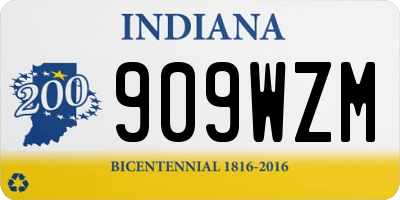 IN license plate 909WZM